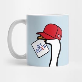 Biden Harris Supporter Goose in Hat with Joe Biden Sign Mug